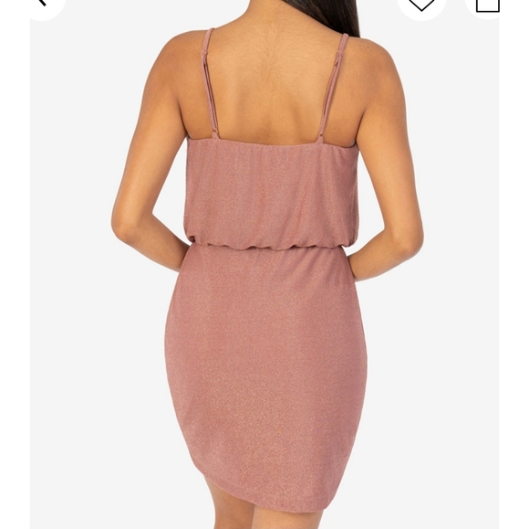 Speechless Dusty Rose Glitter Blouson Dress - Picture 2 of 5